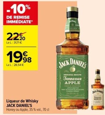 Carrefour Contact Liqueur de Whisky JACK DANIEL'S offre