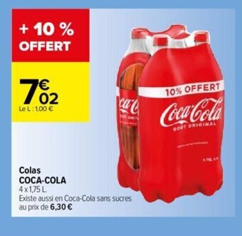 Carrefour Contact Colas COCA COLA offre