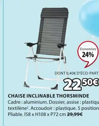 JYSK Chaise Inclinable Thorsminde offre