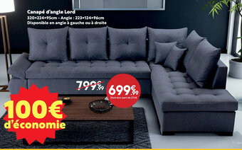 Maxi Bazar Canapé d'angle Lord offre