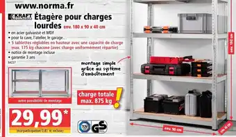 Norma Étagère pour charges lourdes offre