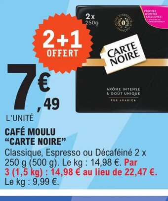 E.Leclerc Express CAFÉ MOULU CARTE NOIRE offre