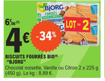 E.Leclerc Express BISCUITS FOURRÉS BIO BJORG offre