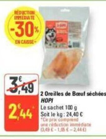 G20 2 Oreilles de Bœuf séchées HOPI offre