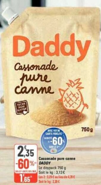 G20 Cassonade pure canne DADDY offre