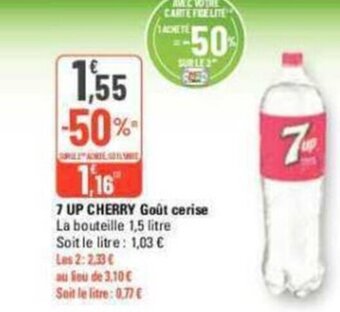 G20 7 UP CHERRY Goût cerise offre