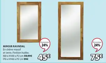 JYSK Miroir Ravndal offre