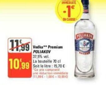 G20 Vodka Premium POLIAKOV offre