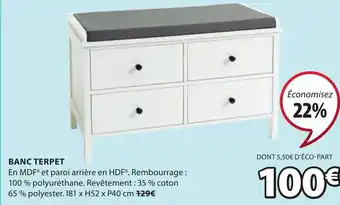 JYSK Banc terpet offre