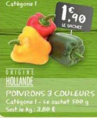 G20 POIVRONS 3 COULEURS offre