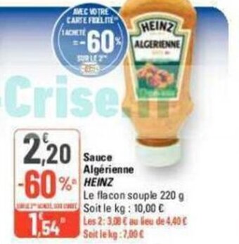 G20 Sauce Algérienne HEINZ offre