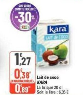 G20 Lait De Coco KARA offre