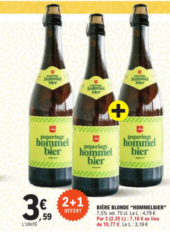 E.Leclerc BIÈRE BLONDE "HOMMELBIER" offre