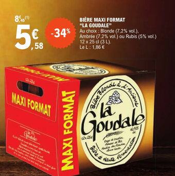 E.Leclerc BIÈRE MAXI FORMAT "LA GOUDALE" offre