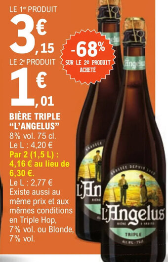 E.Leclerc BIÈRE TRIPLE "L'ANGELUS" offre