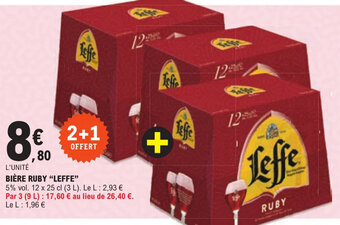 E.Leclerc BIÈRE RUBY "LEFFE" offre