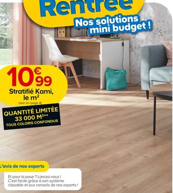 Castorama Stratifié Kami, le m² offre