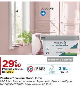 Castorama Peinture** couleur GoodHome offre