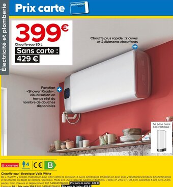 Castorama Chauffe-eau* électrique Velis White offre