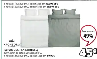 JYSK Parure De lit en Satin Nell offre