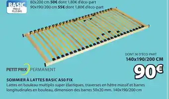 JYSK Sommier à Lattes Basic A50 Fix offre