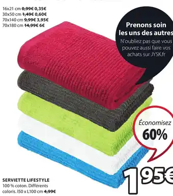 JYSK Serviette Lifestyle offre