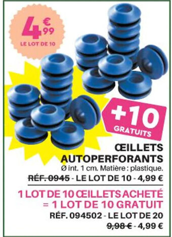 Shopix CEILLETS ACHETÉ AUTOPERFORANTS offre