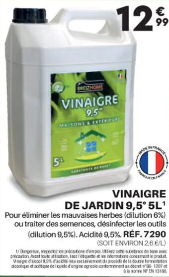 VINAIGRE DE JARDIN 9,5° 5L