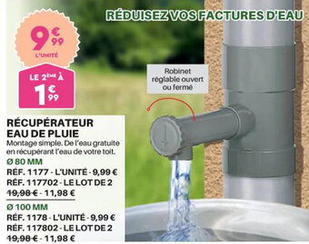 Shopix RÉCUPÉRATEUR EAU DE PLUIE offre