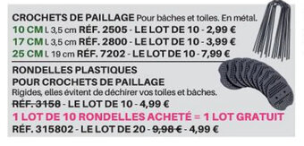 Shopix CROCHETS DE PAILLAGE offre