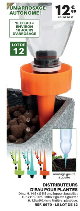 Shopix DISTRIBUTEURS D'EAU POUR PLANTES offre