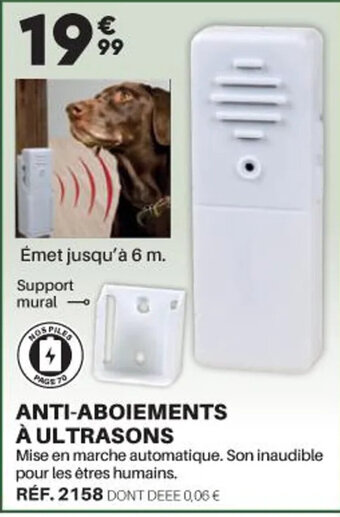 ANTI-ABOIEMENTS À ULTRASONS