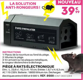Shopix PIÈGE À RATS ÉLECTRONIQUE offre