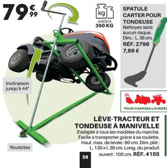 Shopix LÈVE-TRACTEUR ET TONDEUSE À MANIVELLE S' offre
