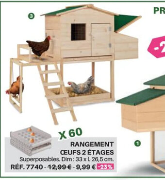Shopix RANGEMENT ŒUFS 2 ÉTAGES offre