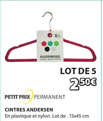 JYSK Cintres Andersen offre