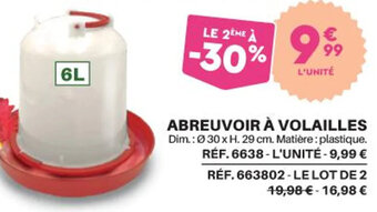 Shopix ABREUVOIR À VOLAILLES offre