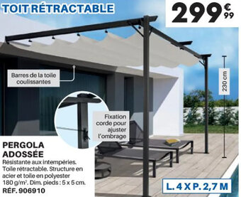 Shopix PERGOLA ADOSSÉE offre