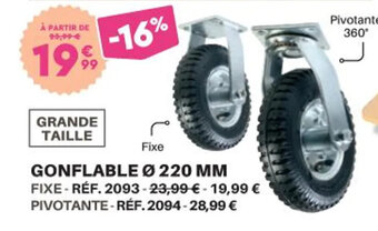 Shopix GONFLABLE Ø 220 MM offre