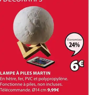 JYSK Lampe à piles martin offre