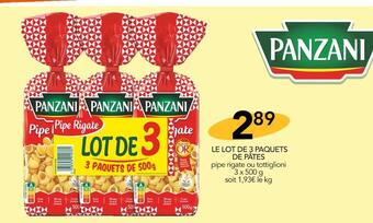 Stokomani Panzani le lot de 3 paquets de pâtes offre