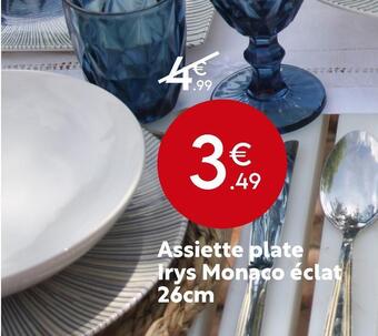Assiette plate irys monaco éclat