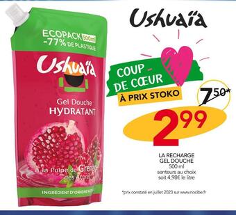 Stokomani Ushuaïa la recharge gel douche offre
