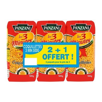 Carrefour Market Panzani pâtes cuisson rapide les 3 minutes offre