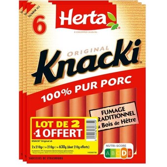 Carrefour Market Herta knacki original offre