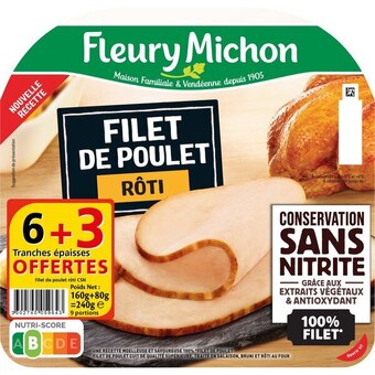Carrefour Market Fleury michon filet de poulet rôti offre