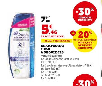 U Express Head & shoulders shampooing offre
