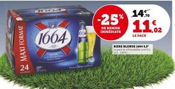 Super U 1664 biere blonde 5,5° offre