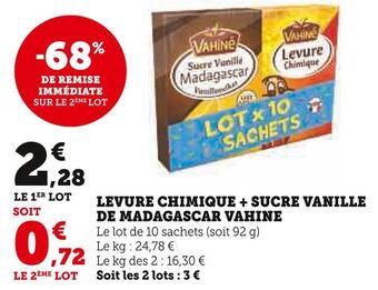 Vahine levure chimique + sucre vanille de madagascar