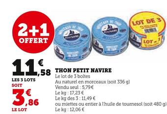 U Express Petit navire thon offre
